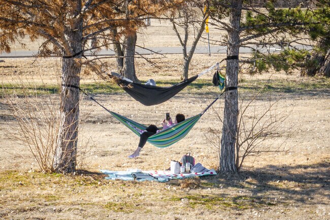 Relax in your hammock at Segwick Park by Northwest Big River.