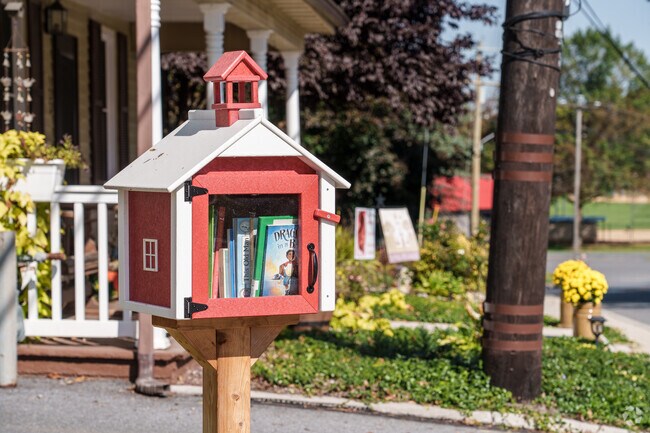 This Little Free library in Maytown hosts books for young and old.