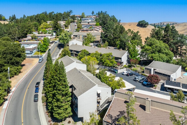 Condos line the steep street of Ascot Drive in Rheem Valley.