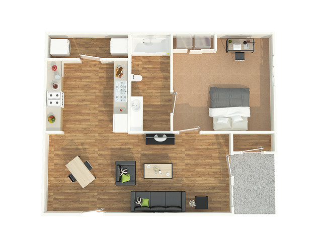 One Bedroom Floor Plan