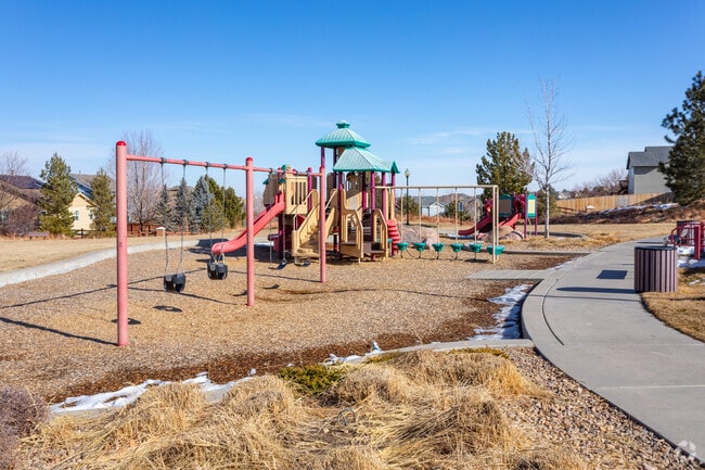 The Park at Tallgrass has swings, a playground and lots of open space to run.