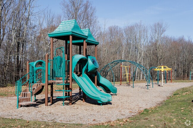 Playtime awaits at Merli-Sarnoski Park with two playgrounds in Mayfield, PA.