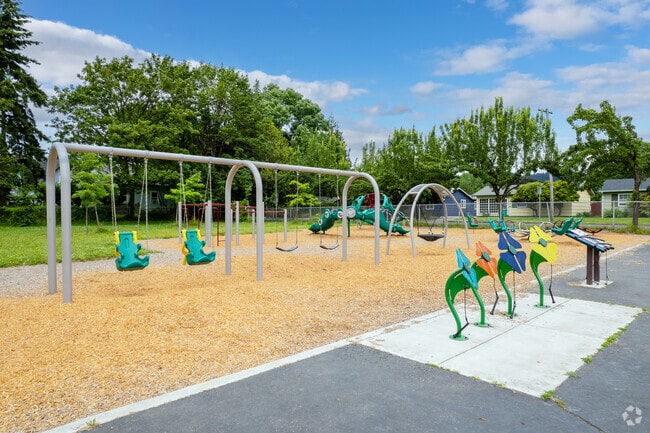 Along with a full jungle gym, Sitton Elementary School also has a large swingset.