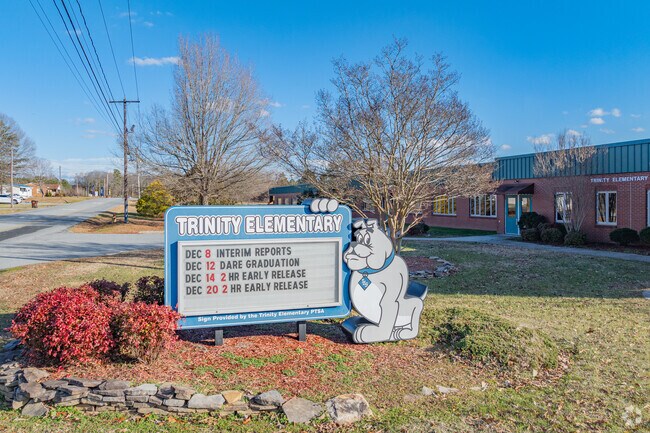 Trinity Elementary School sign.