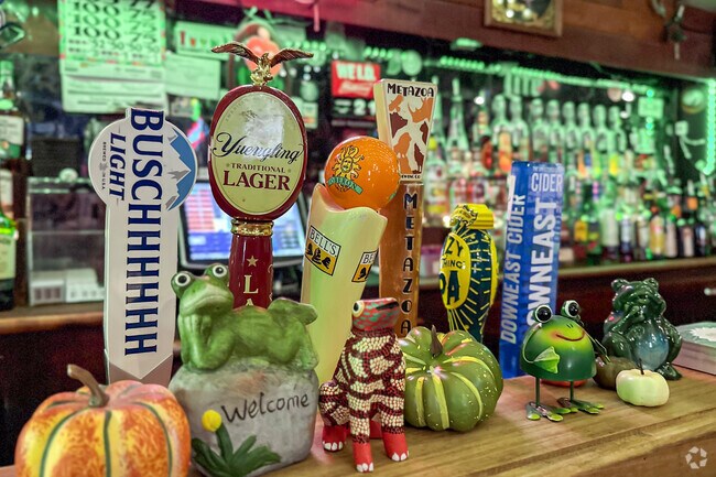 Enjoying hops and happiness on tap at The Green Frog in Hamilton.