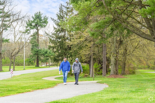 Over 5 miles of connected trails are enjoyed by residents at East Goshen Park.
