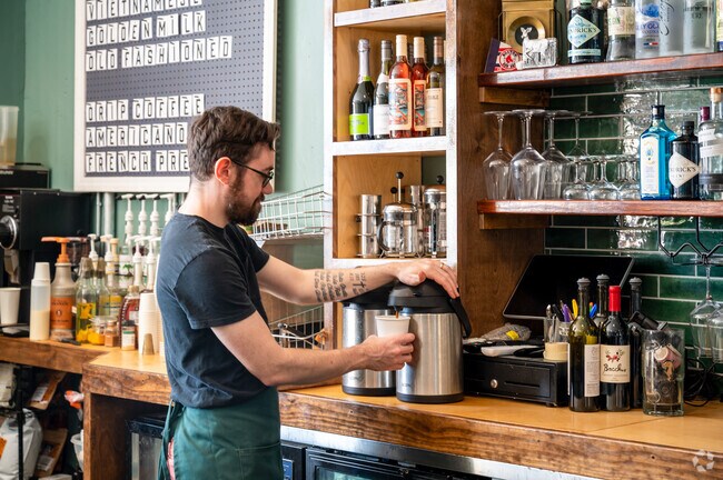 A fresh cup of java at Hilltop located near Downtown Montgomery.