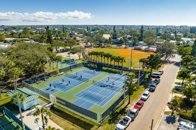 Kolb Park in Indian Rocks Beach includes tennis courts, basketball courts and open green space.