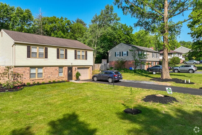 Traditional two-story homes line the streets in Hornig.