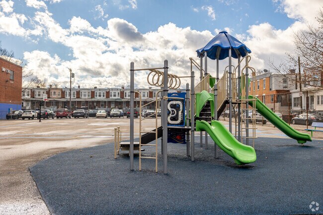 William F. Harrity Elementary Public School has a new jungle gym and basketball court.