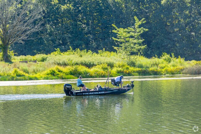 Kaercher Creek Park is a popular spot for local anglers.