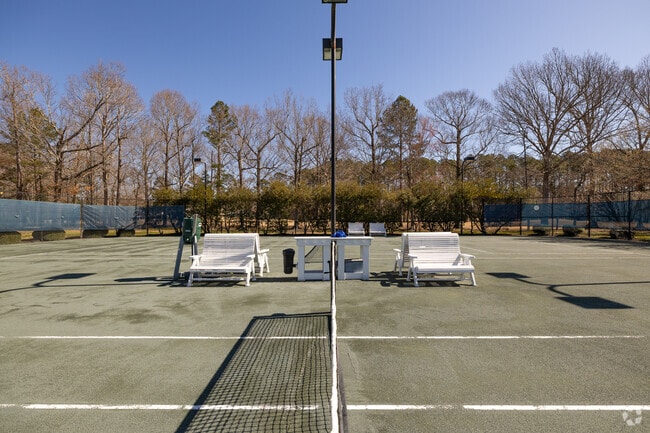The tennis courts at Albemarle Plantation offer a perfect place for sports and socializing.