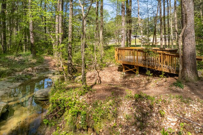 Kittredge Park offers creekside walks and scenic views.