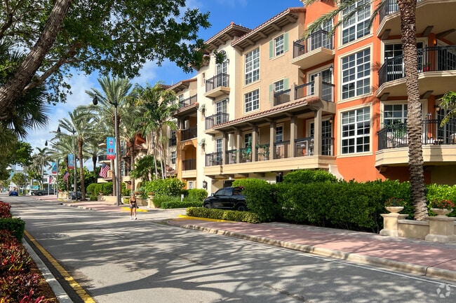 Condo homes line quiet streets walking distance from the beach.