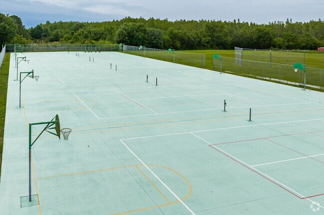 Martinez Middle has basketball and tennis courts for students in Lutz.