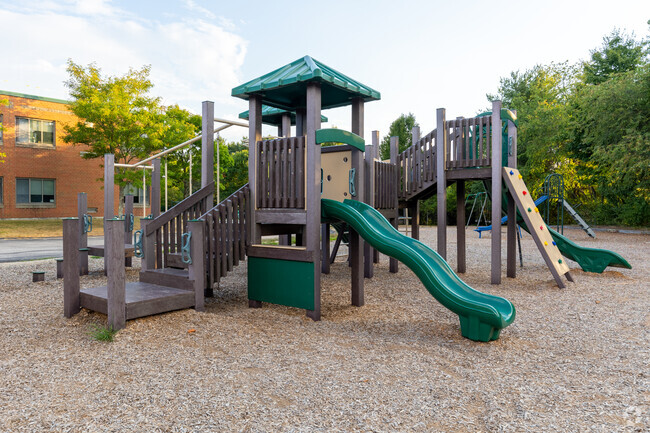 Students at Nottingham West Elementary School love to play on the playground at recess.