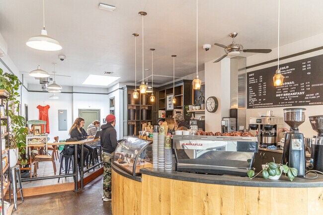Stumptown Coffee is a Portland institution and offers specialty coffee drinks.