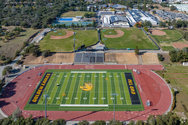 Del Oro High School offers a sprawling campus when viewed from above.