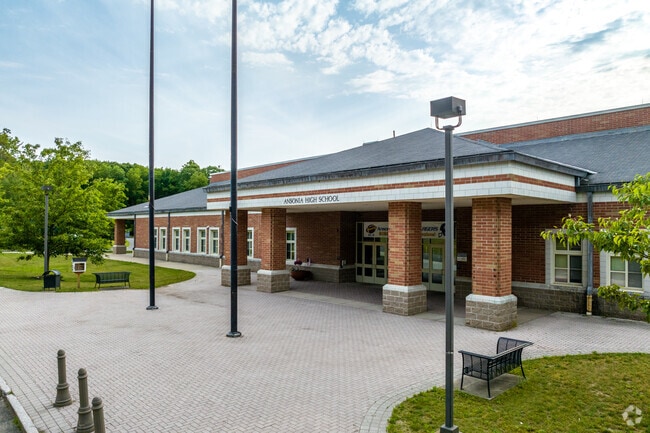 Ansonia High School in Ansonia promotes courtesy, pride, perseverance, and cooperation.