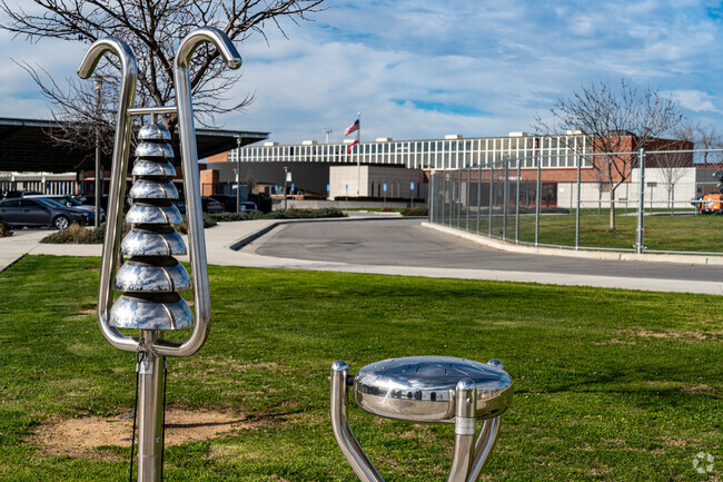 North High School has a permanent drum station near the entrance of the School.