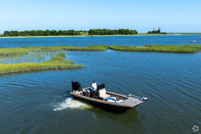 Boaters launch from Trails End Park in Sea Breeze.
