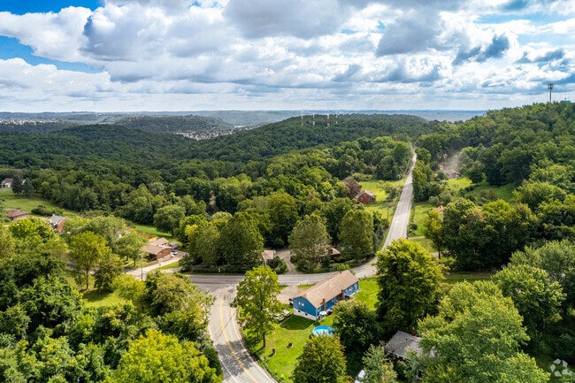 Lincoln is covered by trees for miles and miles on the rolling hills.