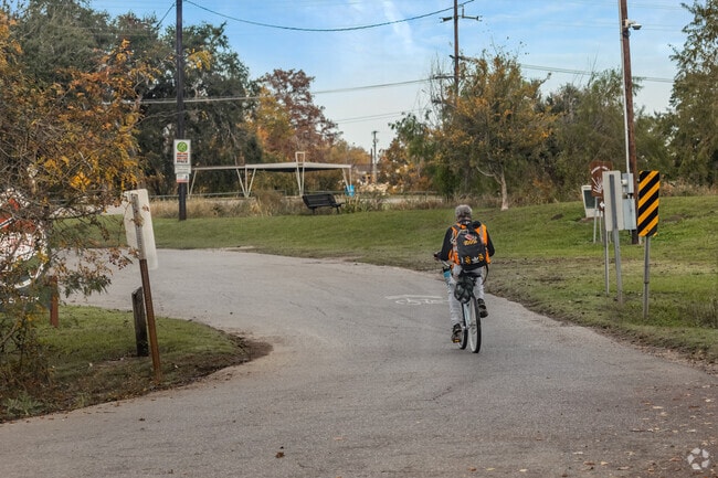 Cycling is a frequent pastime on quiet streets and trails in River Oaks.