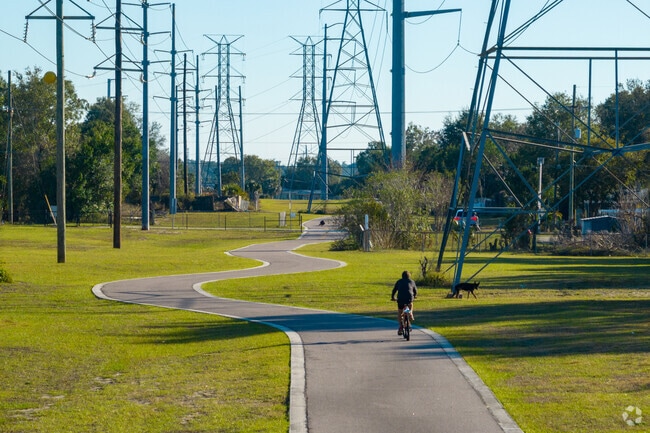 Enjoy a stroll or a bike ride in the town of Pine Hills.