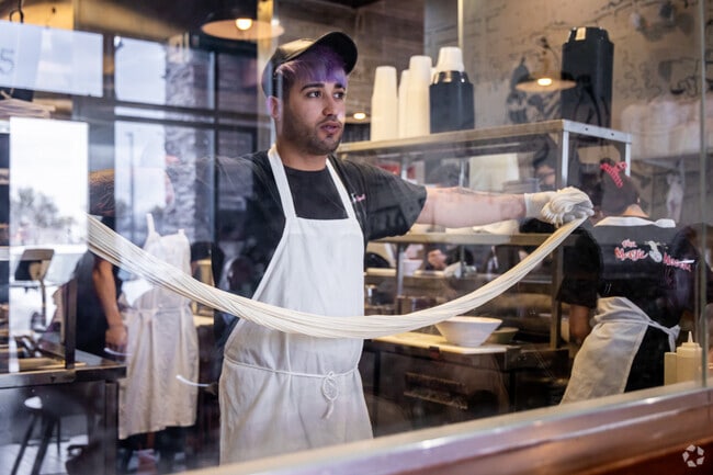 The Magic Noodle servers hand-pulled noodles made before your eyes in Rhodes Ranch.