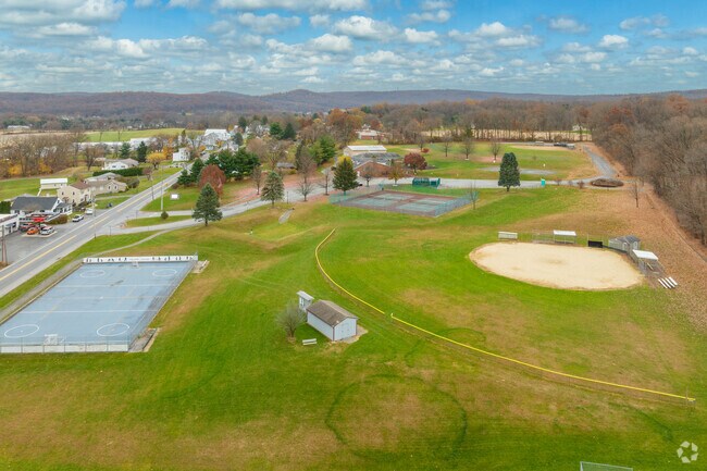 Longswamp Community Park has a beautiful baseball fields and a street hockey rink.