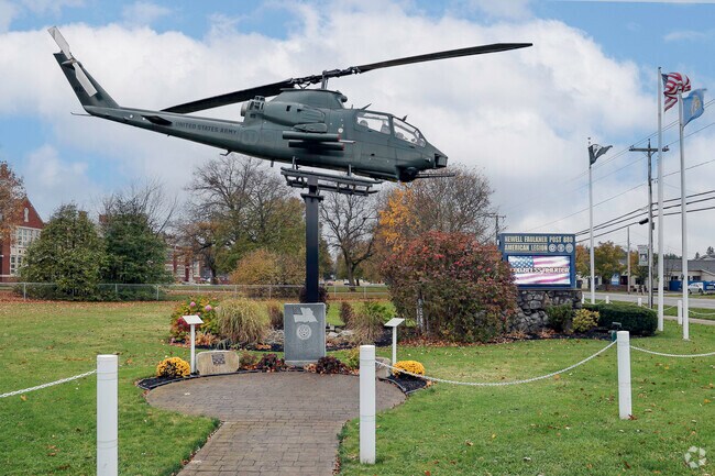 One of the local monuments that display the history of Eden, NY.