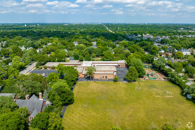 Oak Elementary School in Hinsdale is nestled among the residential streets of Hinsdale.