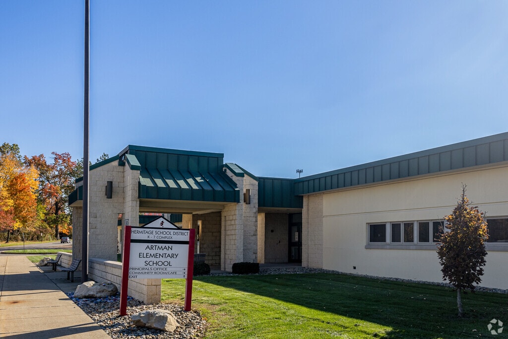 Artman Elementary School provides education in the neighborhood of 
Hermitage.
