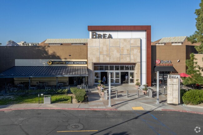 The Brea mall features restaurants like the California Pizza Kitchen.