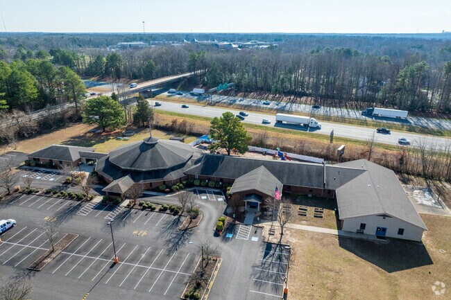 An aerial view of Atlee Christian Academy.
