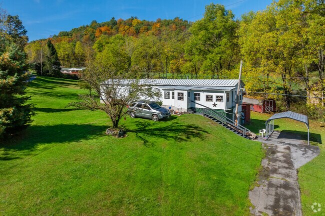 Ranch homes in Curtin feature long driveways and open land for peaceful country living.