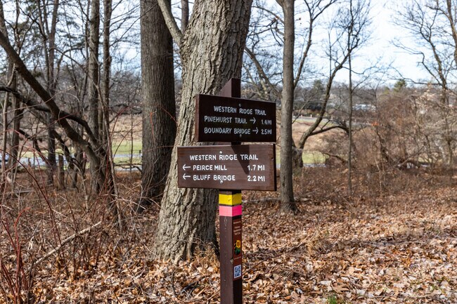 The Pinehurst Trail runs through Pinehurst Parkway Park in Barnaby Woods.