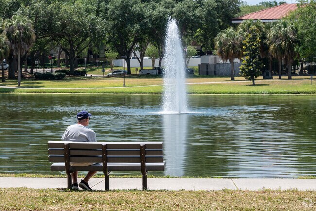 Sunrise Oaks locals take in the sights at the nearby Port Orange City Center.