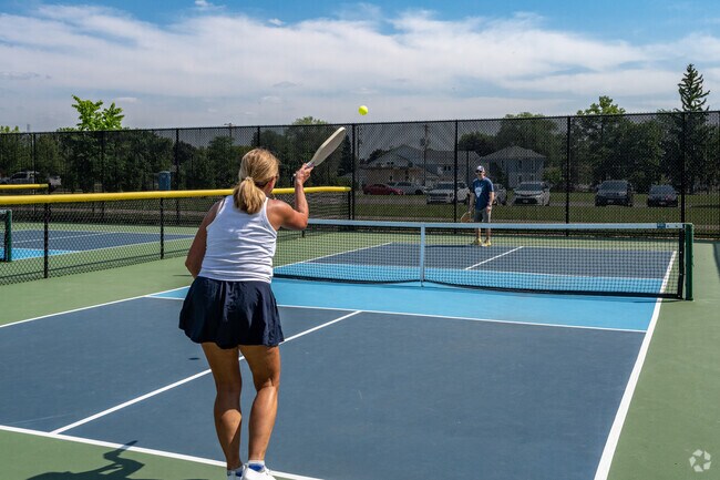 Pickle ball is a popular activity at Trane Park.