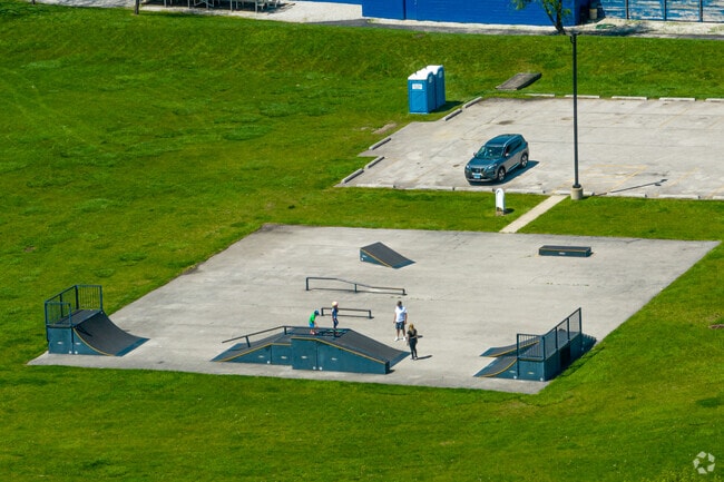 Faithorn skateboarders can enjoy the nearby skate park.
