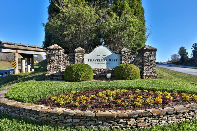 Travelers Rest sits in the foothills fo the Blue Ridge Mountains right off on Highway 25.