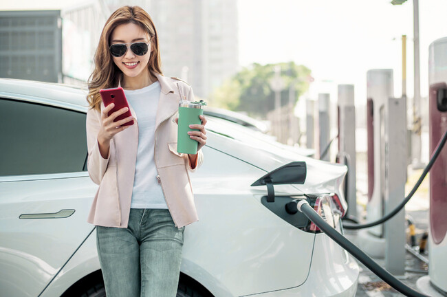 Enjoy one of our 4 Level-2 EV chargers within our gated community!