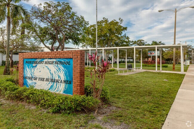 Northeast High School serves students in the Coral Ridge Isles area.
