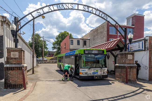 Jefferson locals catch transportation at the St. Albans Station.