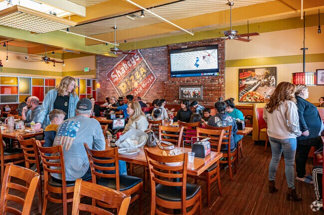 Families enjoy grabbing lunch at Shakey's Pizza Parlor in North Redlands.