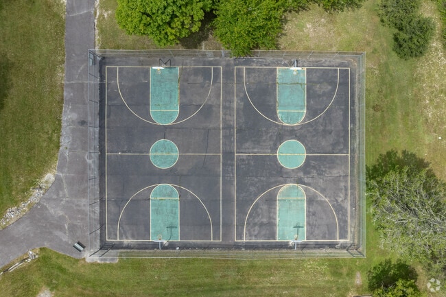 There are basketball courts at the Blue Ridge School.