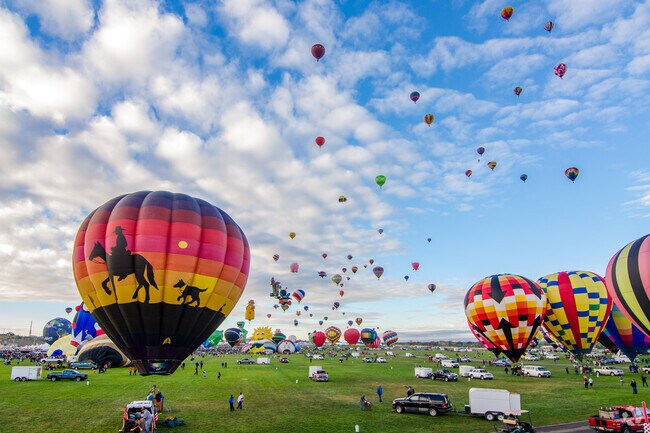 Trumbull Village residents can enjoy Balloon Fiesta, the largest balloon event in the world.