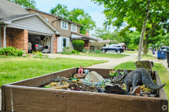 Despite being right off Packard, Georgetown streets are quiet enough for kids to play out front.