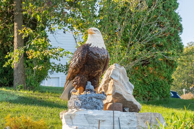 The eagle overlooks Dickson City and represents the spirit of the neighborhood.