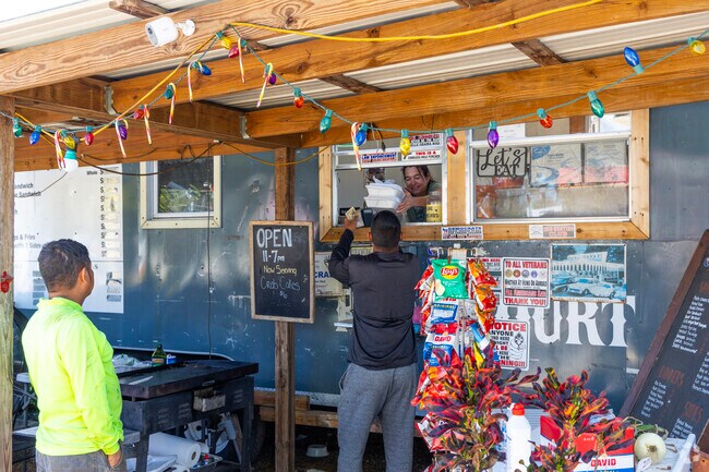 Many of those employed in the area stop by Seabreeze Devil Crabs daily in Thononosassa.
